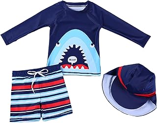 Bañador para niños de 2 años y bebés, manga larga, diseño de dibujos animados, traje de baño para niños pequeños, estudiantes, trajes de baño para bebés