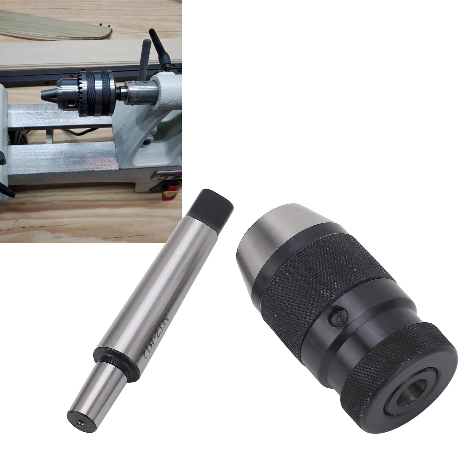Mandrino autoserrante da 1 a 10 mm B12 autoserrante con attacco da MT2 a B12 per trapani e fresatrici