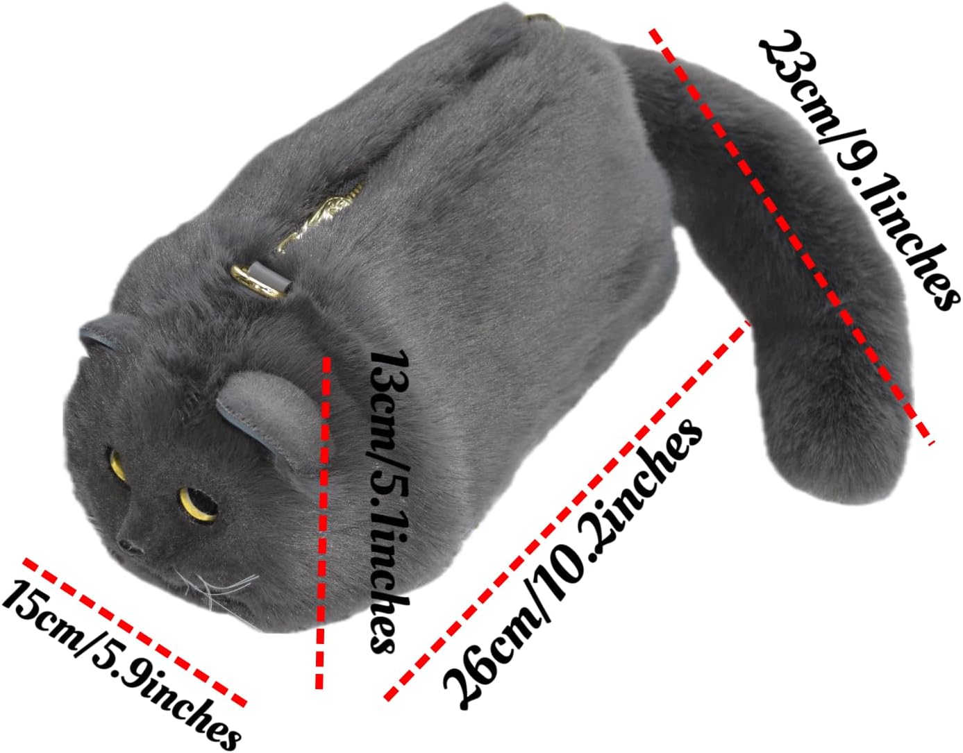 Handmade gray Updated Shoulder Bag - Spacious Design Can Hold Phone - Presents for Cat Lovers| For Christmas, Birthdays, Anniversaries - Image 6