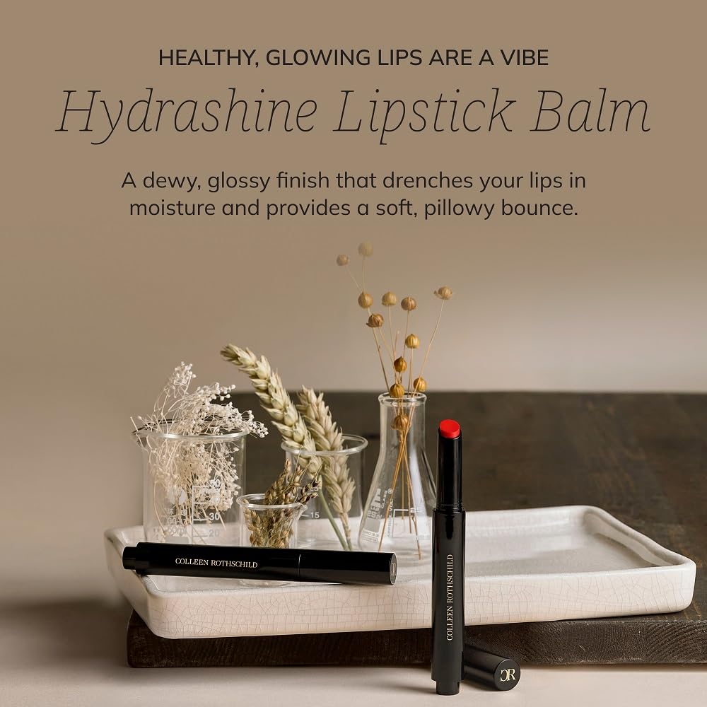 COLLEEN ROTHSCHILD Hydrashine Lipstick Balm – Hydrating, Glossy, Buildable Lip Color – Skin-Care Makeup Hybrid in 5 Versatile Shades