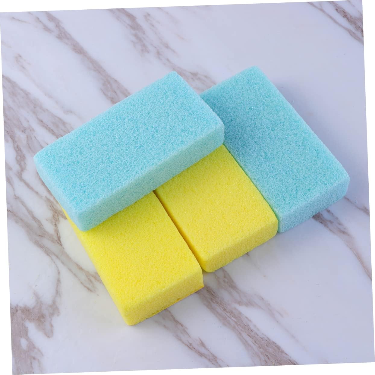 4PCS Natural Stone Foot Files Pumice Callus Removers with Comfortable Grip for Men and Women Dead Skin Scrapers to Exfoliate Feet and Promote Healthy Skin Pedicure Random Color
