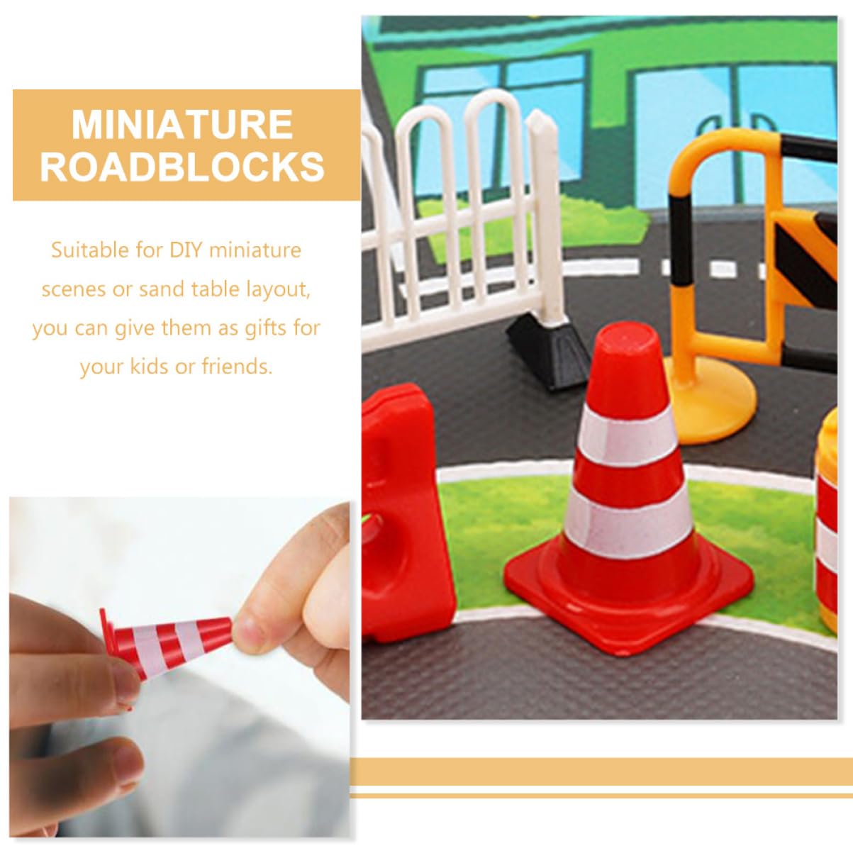 Abaodam 27 Pièces Panneau De Signalisation Jouets Miniatures Jouets Magnétiques Plaques De Rue pour Les Enfants De Barricade De La Circulation De Chantier Plastique