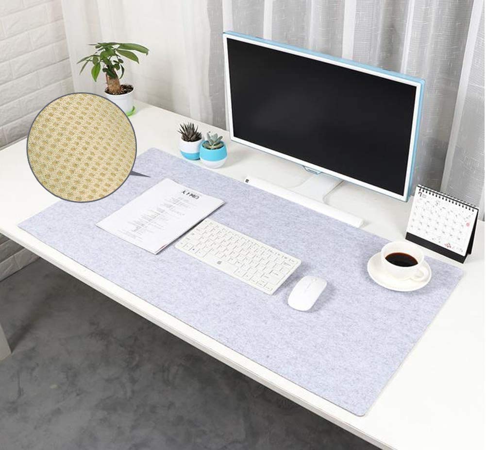 Tappetino Da Scrivania In Feltro Con Base Antiscivolo – 100x50 Cm, Perfetto Per Laptop, Mouse E Tastiera, Impermeabile E Antigraffio