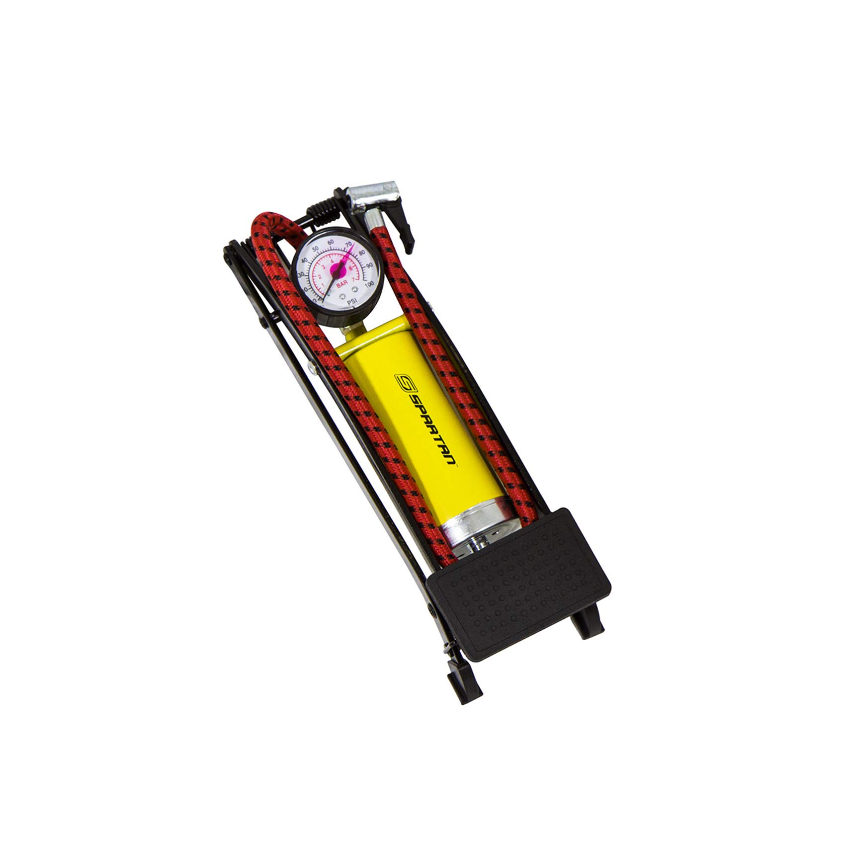 Spartan Foot Pump - Single Cylinder, Black, Sp-9021