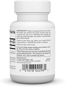 Source Naturals GastricSoothe Zinc L Carnosine* - 60 Veggie Caps