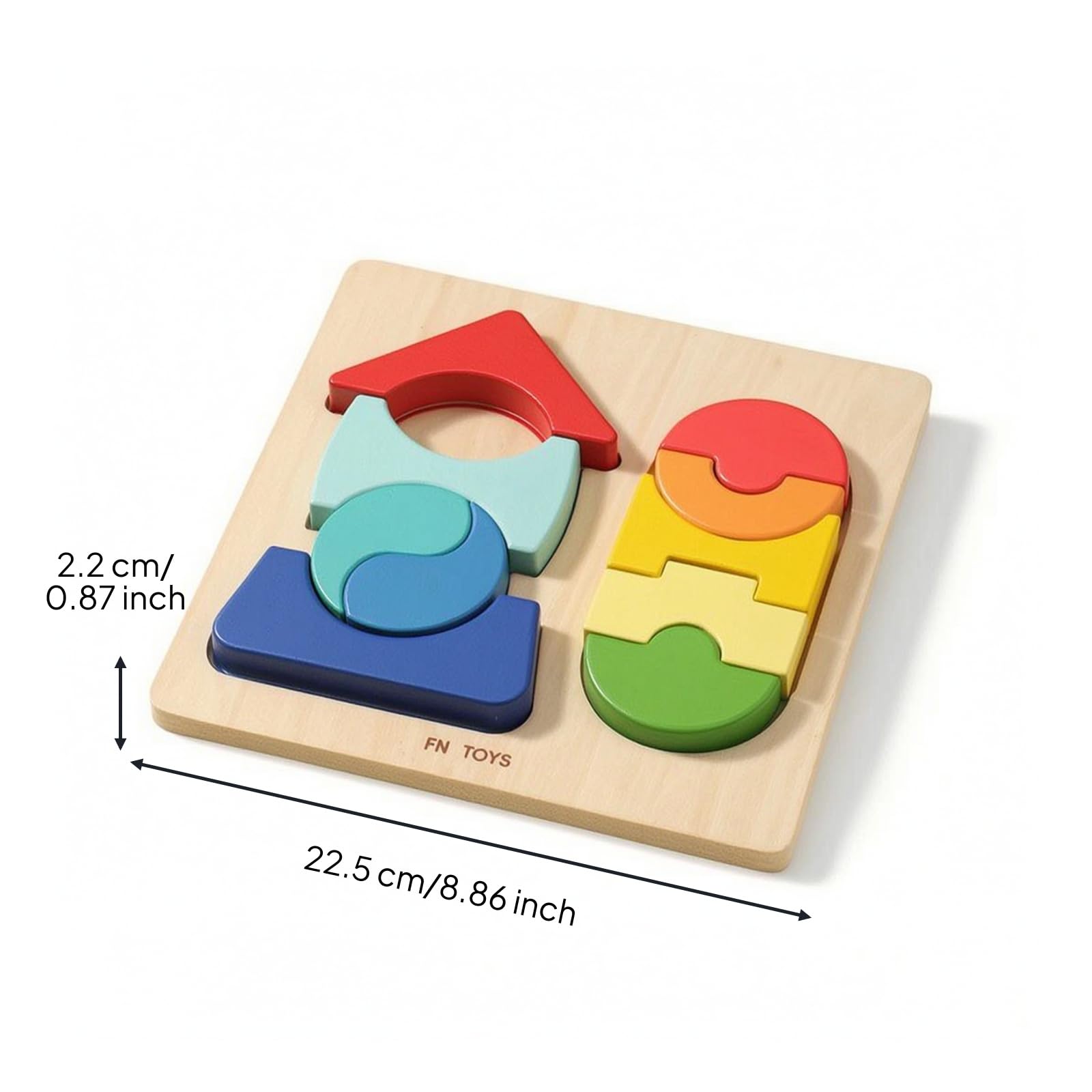 TISHITA Puzzle Enfant Bois Formes Couleurs Géométrique Jouet Éducatif Motricité Fine Développement Cognitif Apprentissage Ludique Activité Manuelle Salon