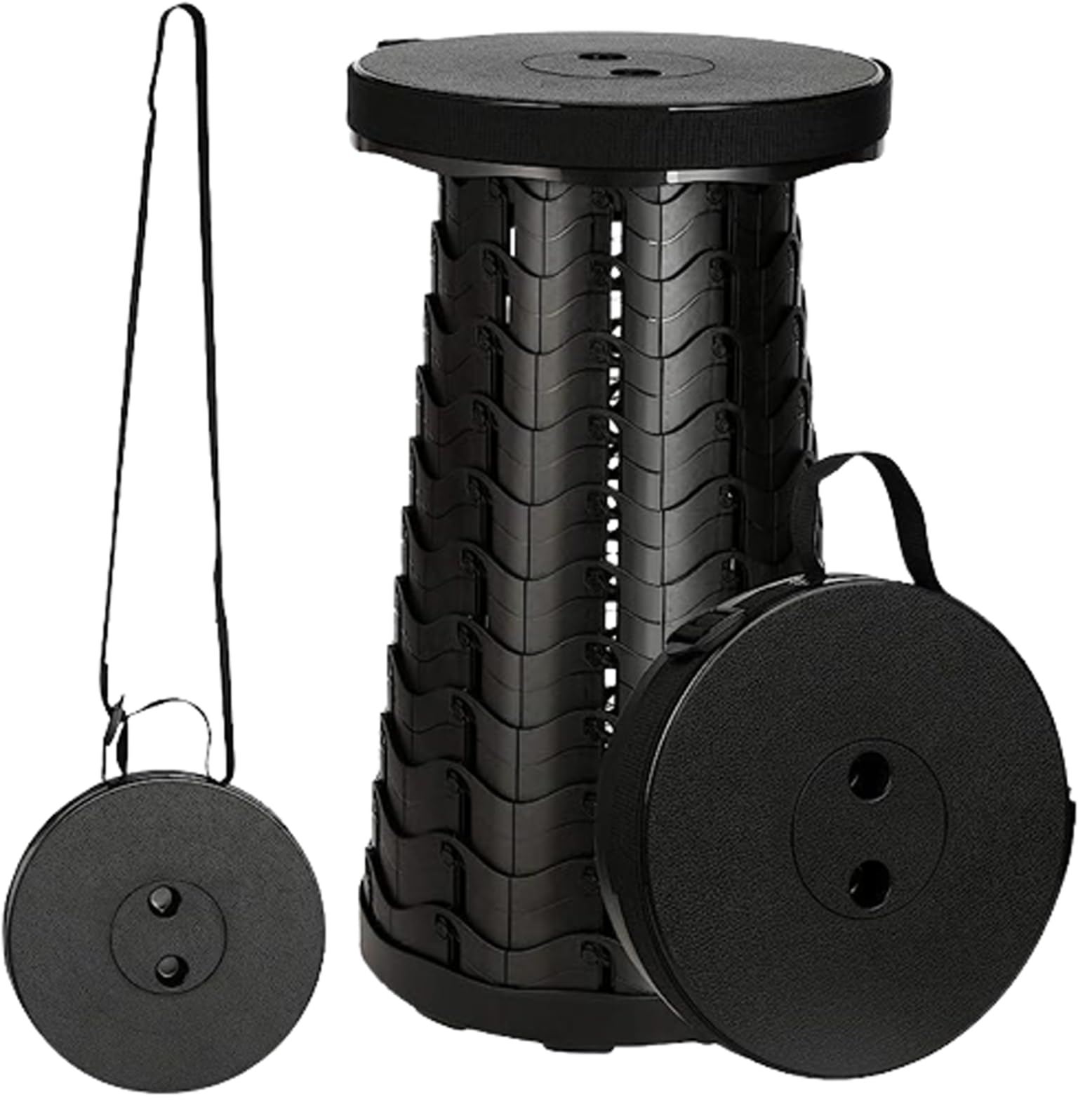 𝟐𝟎𝟐𝟑 𝐔𝐩𝐠𝐫𝐚𝐝𝐞𝐝 Portable Retractable Folding Stool, Collapsible Telescoping Foldable Camping Stool for Adults for Outdoor Fishing Hiking Gardening Travel BBQ