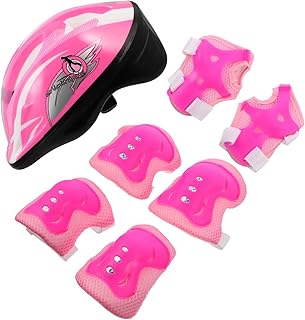 BESPORTBLE 1 Conjunto/7 Peças Protetor De Skate Protetor De Joelho Cinta Capacete De Equitação Capacete De Patinação Adulto Patinação Rótula Protetor De Cotovelo Protetores De Patinação