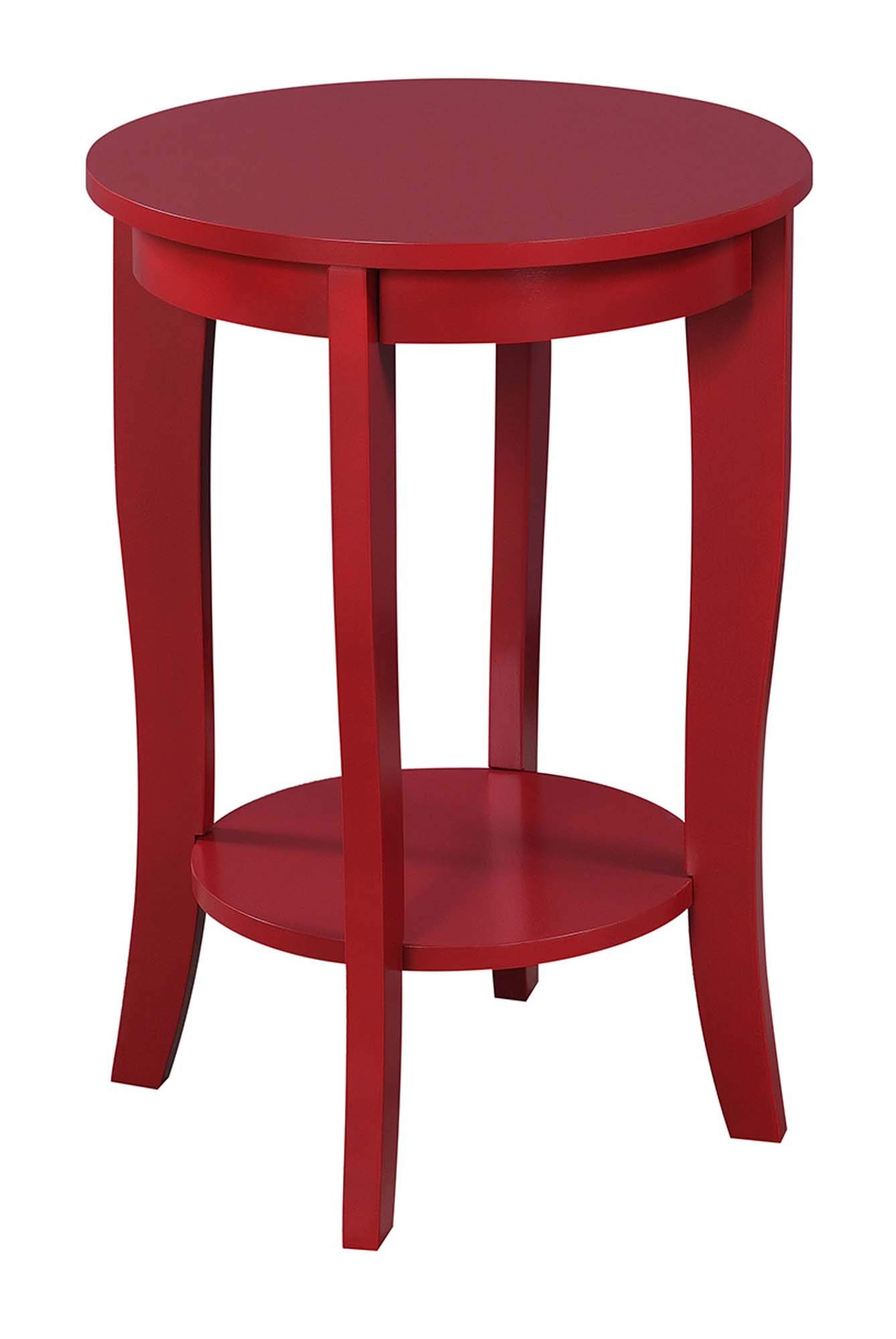 similar,incomplete))))Convenience Concepts American Heritage Round End Table, Cranberry Red