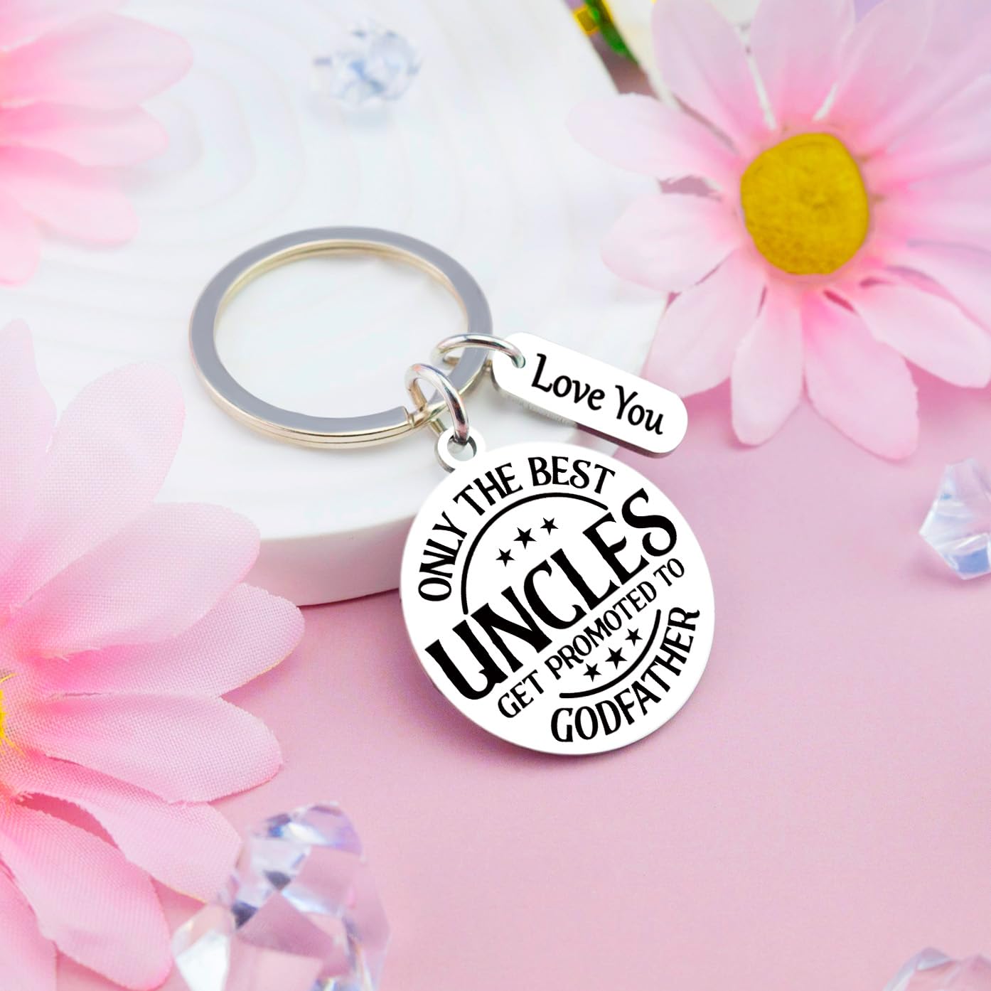 Godfather Proposal Gifts Godfather Gift Keychain Godparents Proposal Gift From Godchild Promoted To Uncle Godfather's Proposal Gifts Uncle Baby Announcement Baptismal Birthday Christmas for Men