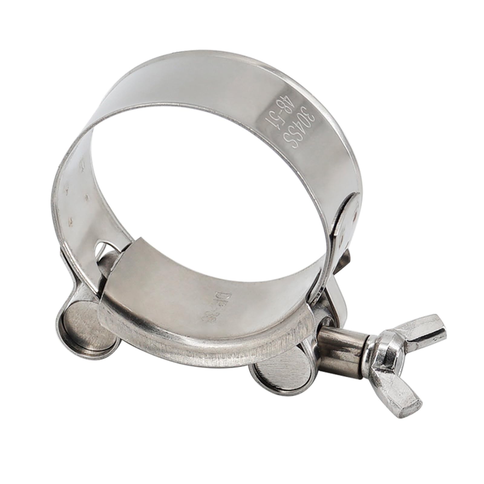 (1 Pieces) 175-187mm Heavy Duty Adjustable Pipe Clamp 304 Stainless Steel T Bolt Hose Clamp with Wing Bolt Hand Twisting Hose Clamps
