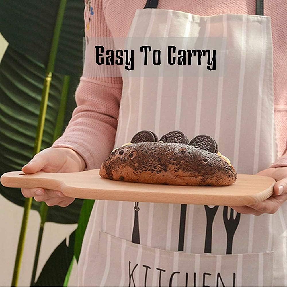 🛒 Crаzу Dеаlѕ Wood Cheese Board Cutting Board Wooden Serving Board Serving Trays Bread Board Cheese Board with Handles for Pizza Peel Beech Wood 15.35 x 7 Inch