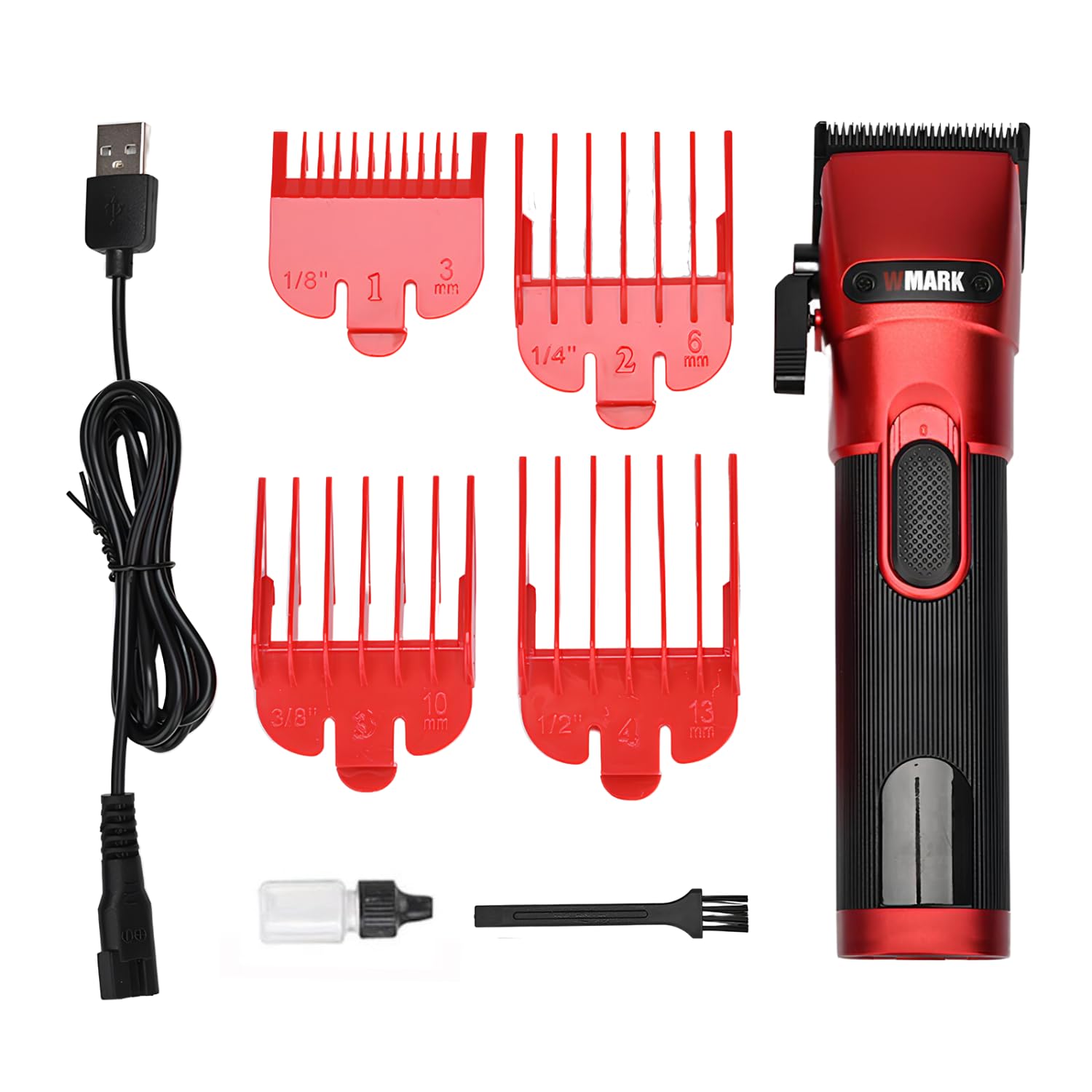 WMARK NG-121 Professional Zero Gapped Hair Clipper Digital Display Self Sharpening Blade 6500/7000 RPM 2 speed Magnetic Motor 4 Guide Comb Taper Lever Adjustment Runtime 240 min 2000 mAh Battery, Red (B0CNXG9VTH) Amazon Price History, Amazon Price Tracker