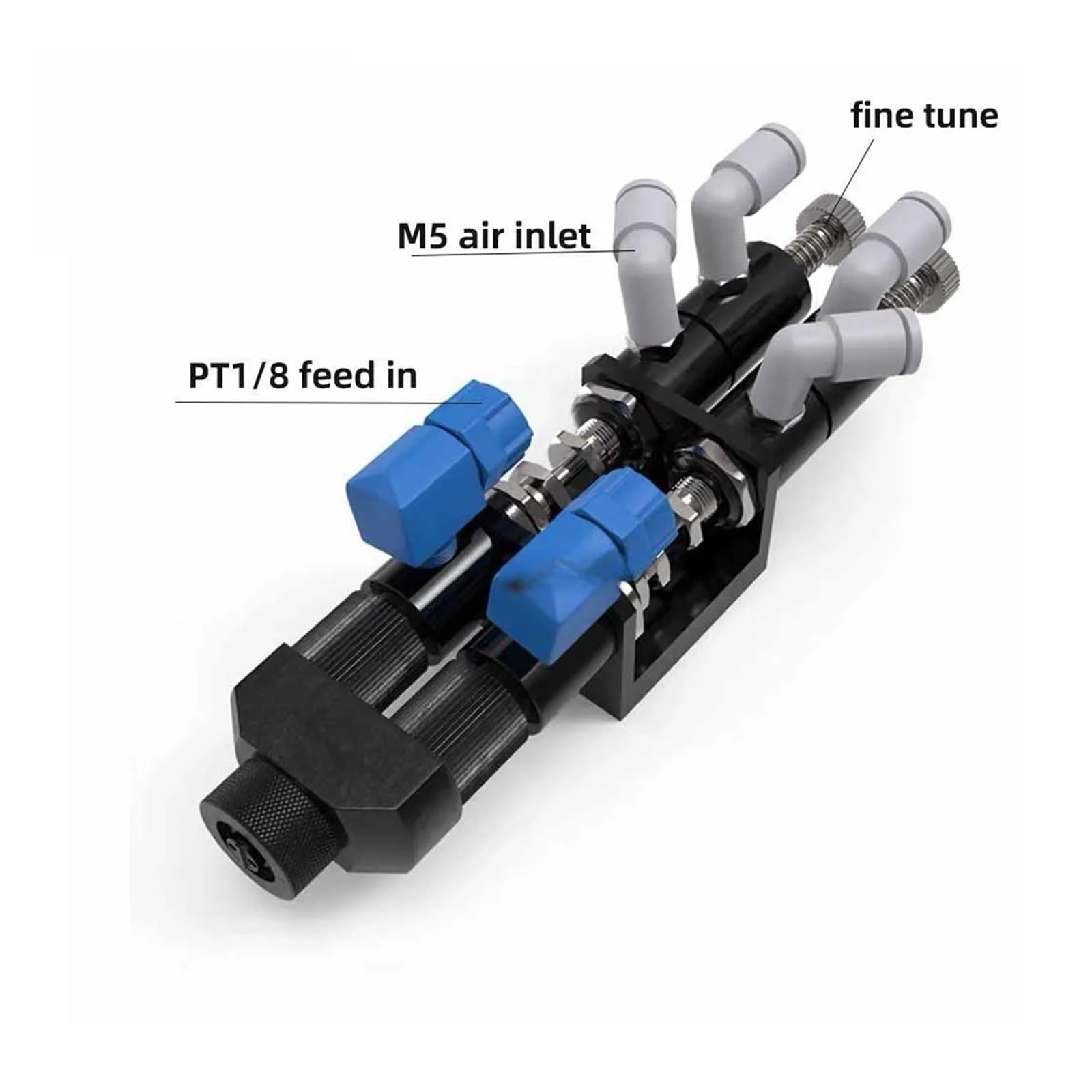 Stainless Steel Pressure Tank with Side Outlet 2L halbautomatischer Klebstoffspender for Epoxidharz AB Mischen von Doming-Flüssigkleber Zwei-Flüssigkeits-Dosiermaschinenausrüstung(220V)