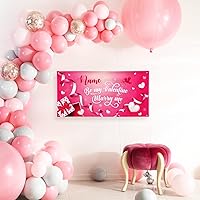 Vista 142 de Cartel de fondo personalizado para el día de San Valentín, decoración de San Valentín, letrero de vinilo con texto en inglés "Be My Valentine