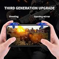 Vista 2 de Newseego for Mobile Game Controller Trigger, [Upgraded Version] Mobile Controllers Colorful Trigger Sensitive Shoot and Aim Button for Rules of Azul