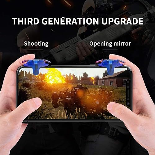 Miniatura 2 de Newseego for Mobile Game Controller Trigger, [Upgraded Version] Mobile Controllers Colorful Trigger Sensitive Shoot and Aim Button for Rules of Azul