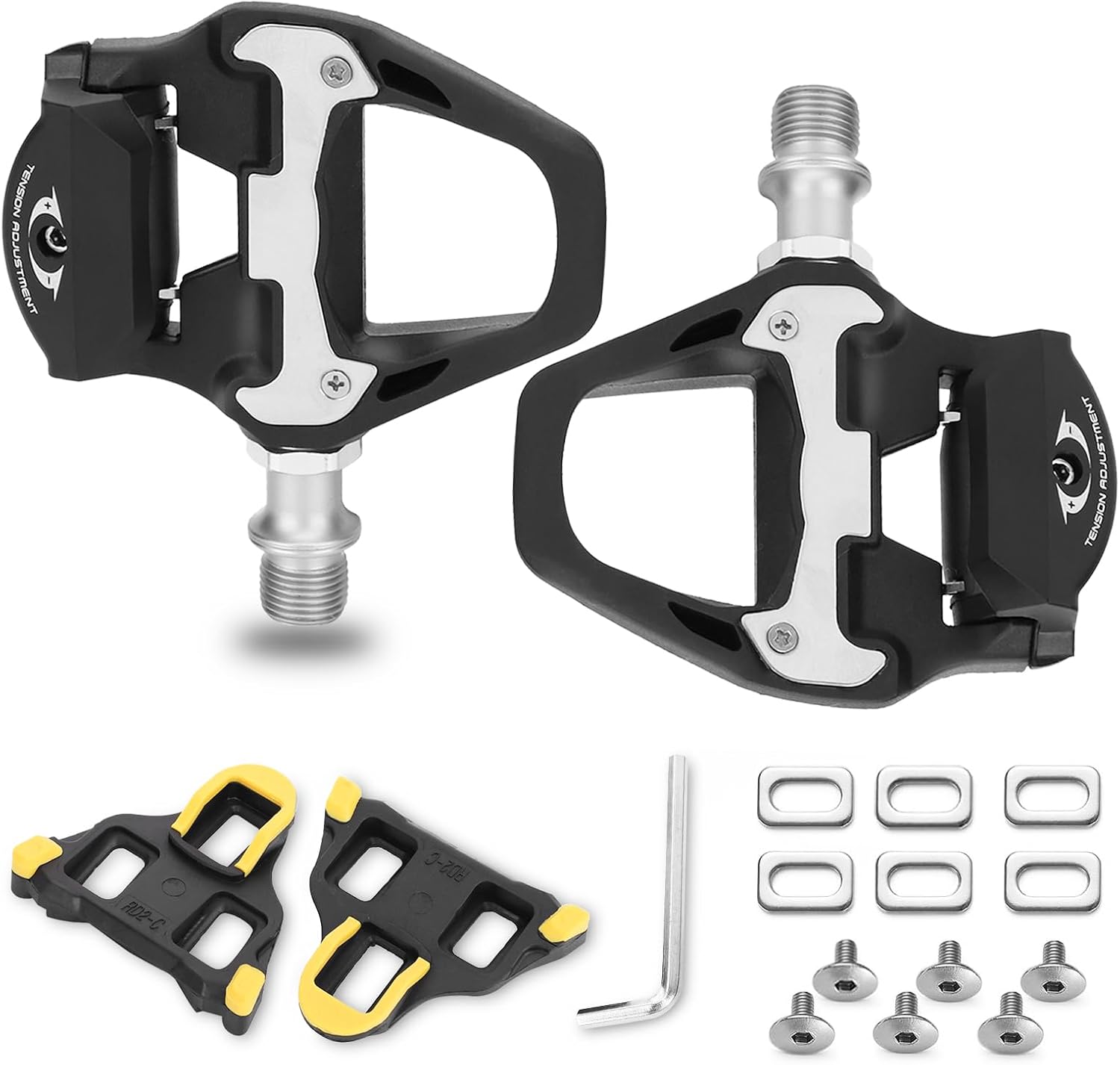 LICAEVEY Mountain Pedals, 9/16 Inch, Aluminum Alloy & -Molybdenum Steel, Compatible, for Mountain Bike