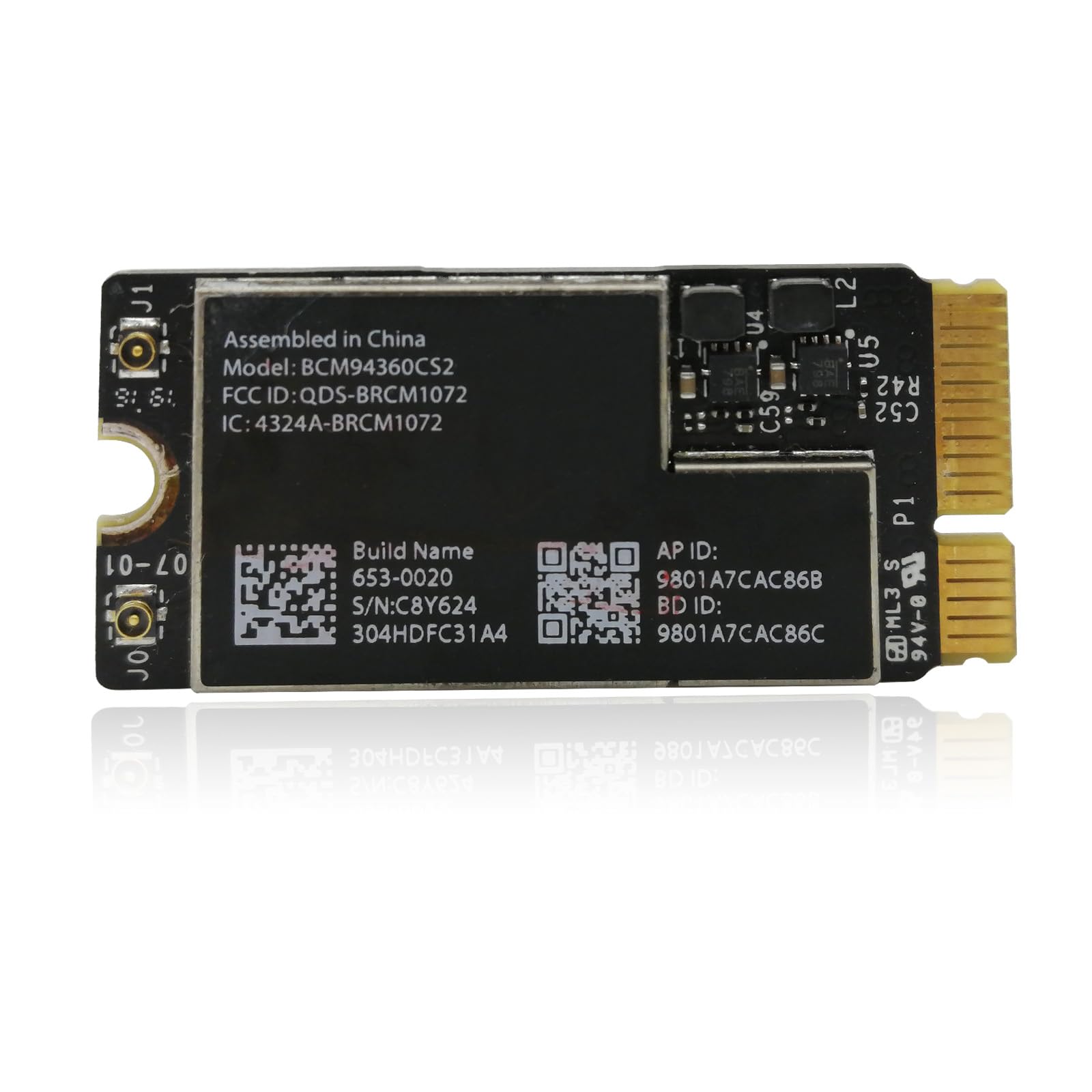 BCM94360CS2 WiFi Bluetooth Airport Wireless Card 661-7465, 661-7481, 653-0023 Replacement for MacBook Air 11