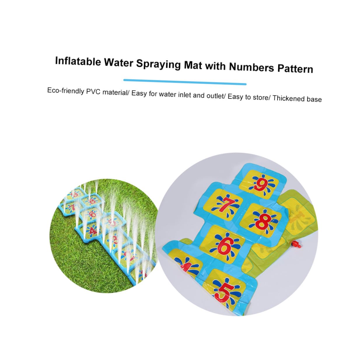 Colchoneta Inflable de Agua Azul de Plástico para Niños