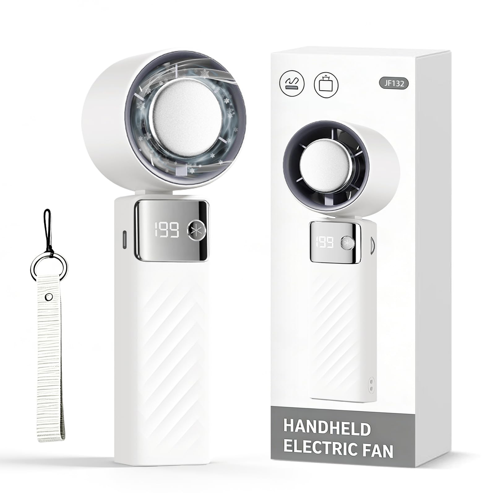 2026 Nouveau Mini Ventilatore Portatile, Ventilatore a Batteria Ricaricabile, Ventilatori Piccolo potente silenzioso ,Funzione di Raffreddamento per Ufficio Viaggi Esterni Interni e Aperto, Nero