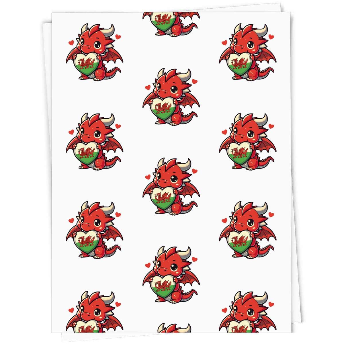 Azeeda 'Cute Baby Welsh Dragon' Gift Wrap Paper (GI00114893)