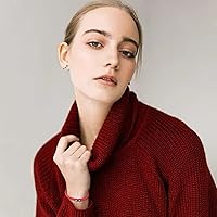 Vista 9 de Initial Bracelets for Women Teen Girls, Initial A-Z Heart Letter Charm Bracelets Handmade Adjustable Rope Bracelets for Mother's Day Graduation Black