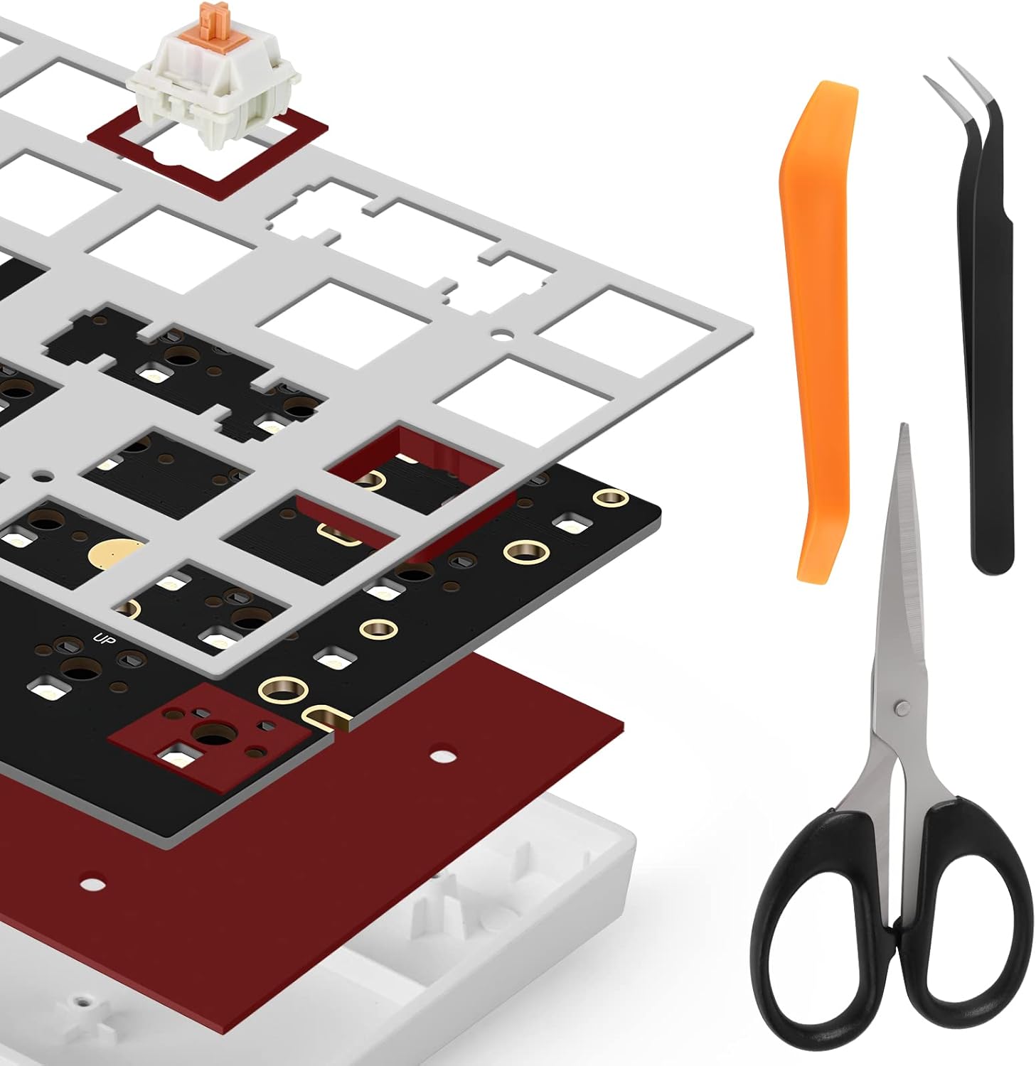 RUNJRX EVA Keyboard Foam Kit for DIY Custom Keyboard, with Switch Pads/PCB Modular Dampener