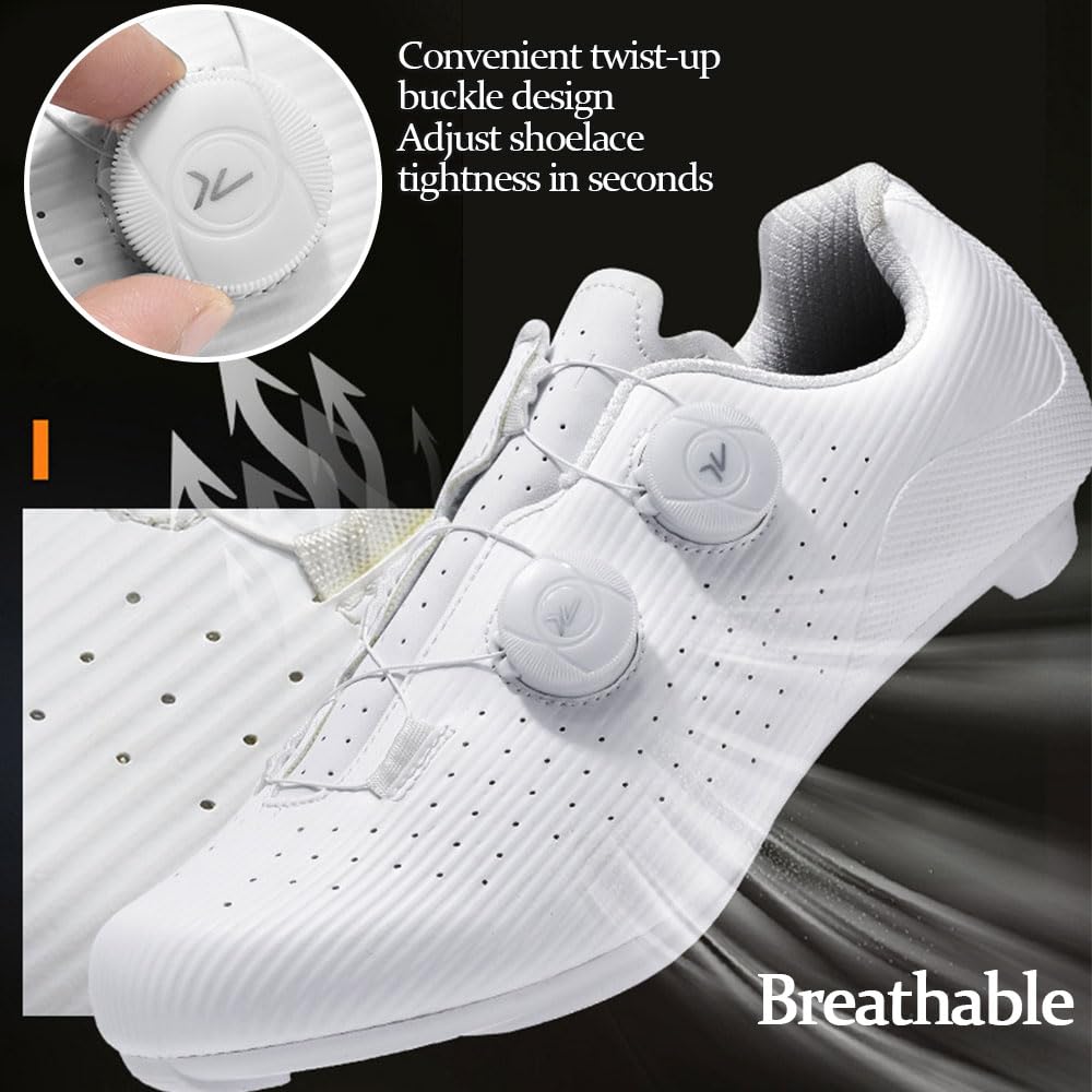 Scarpe Ciclismo Strada Uomo Senza Attacchi, Scarpe MTB Uomo Donna, Unisex Equitazione MTB da Ciclismo da Bici, Suela de Goma, 37-48 EU