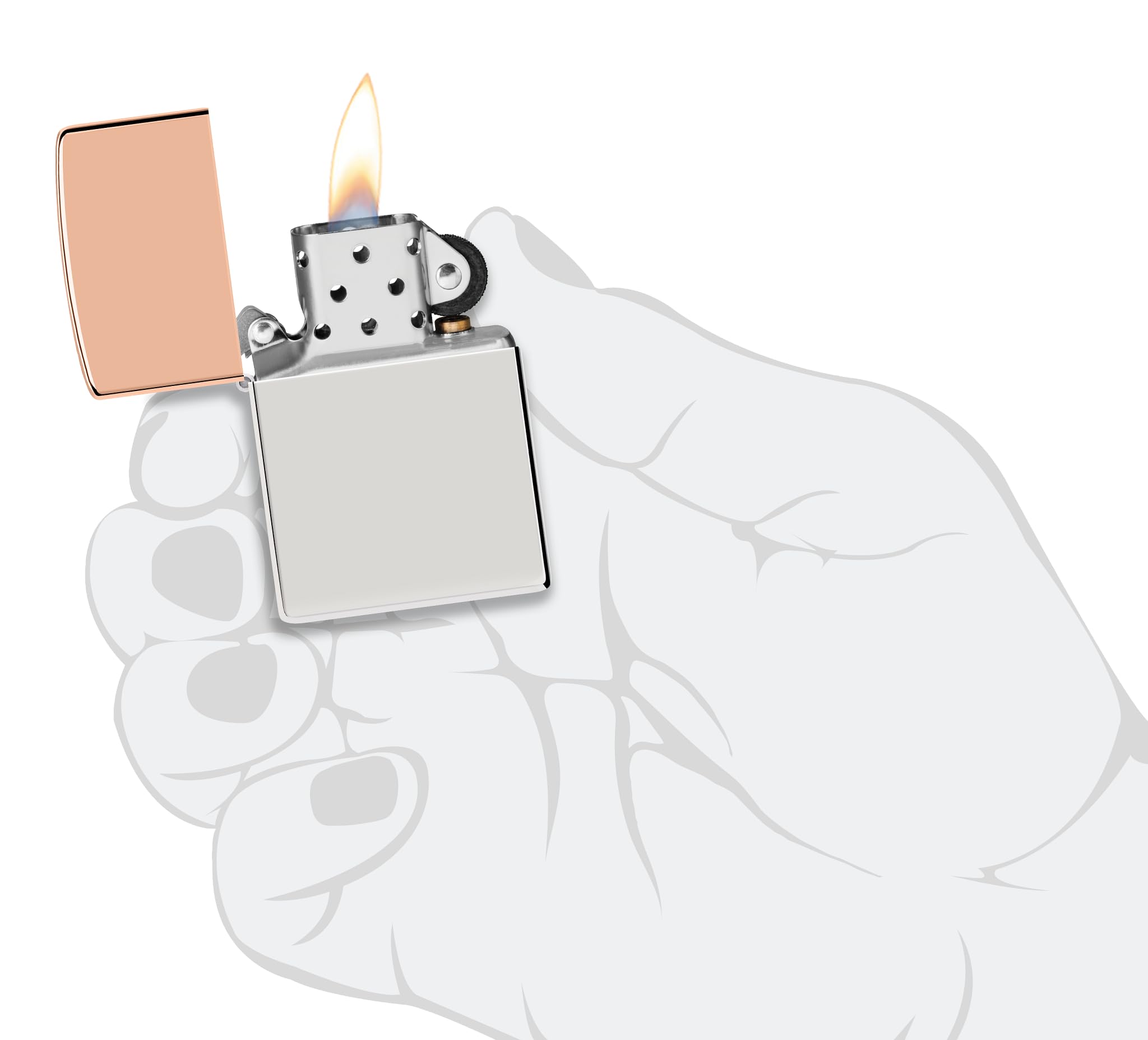 Zippo Accendino da tempesta – Bimetal Collectible, custodia in argento Sterling, Copper Lid, Base Model – Ricaricabile – Riutilizzabile – Design antivento – Confezione regalo – Made in USA