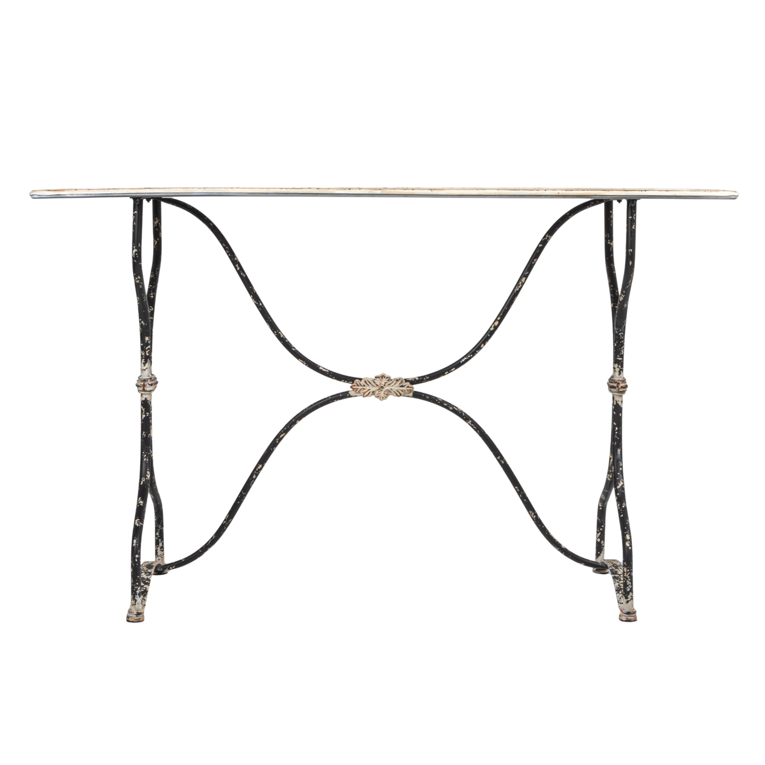 Creative Co-Op Distressed Black & White Metal Table