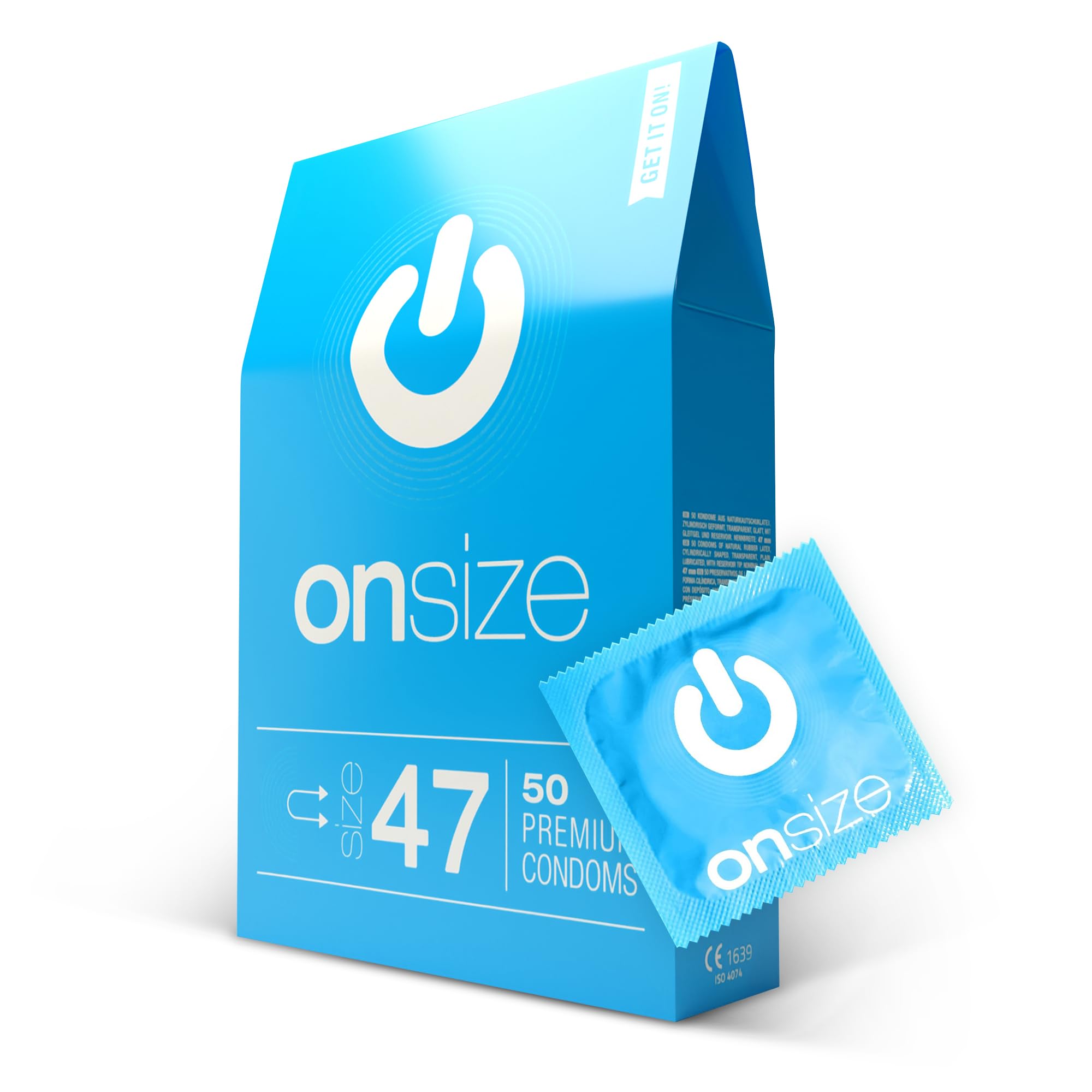 ON) ONsize Kondome | 47 mm Breite | 50 Stück | dünne 0,07 mm Wandstärke | hauchzart