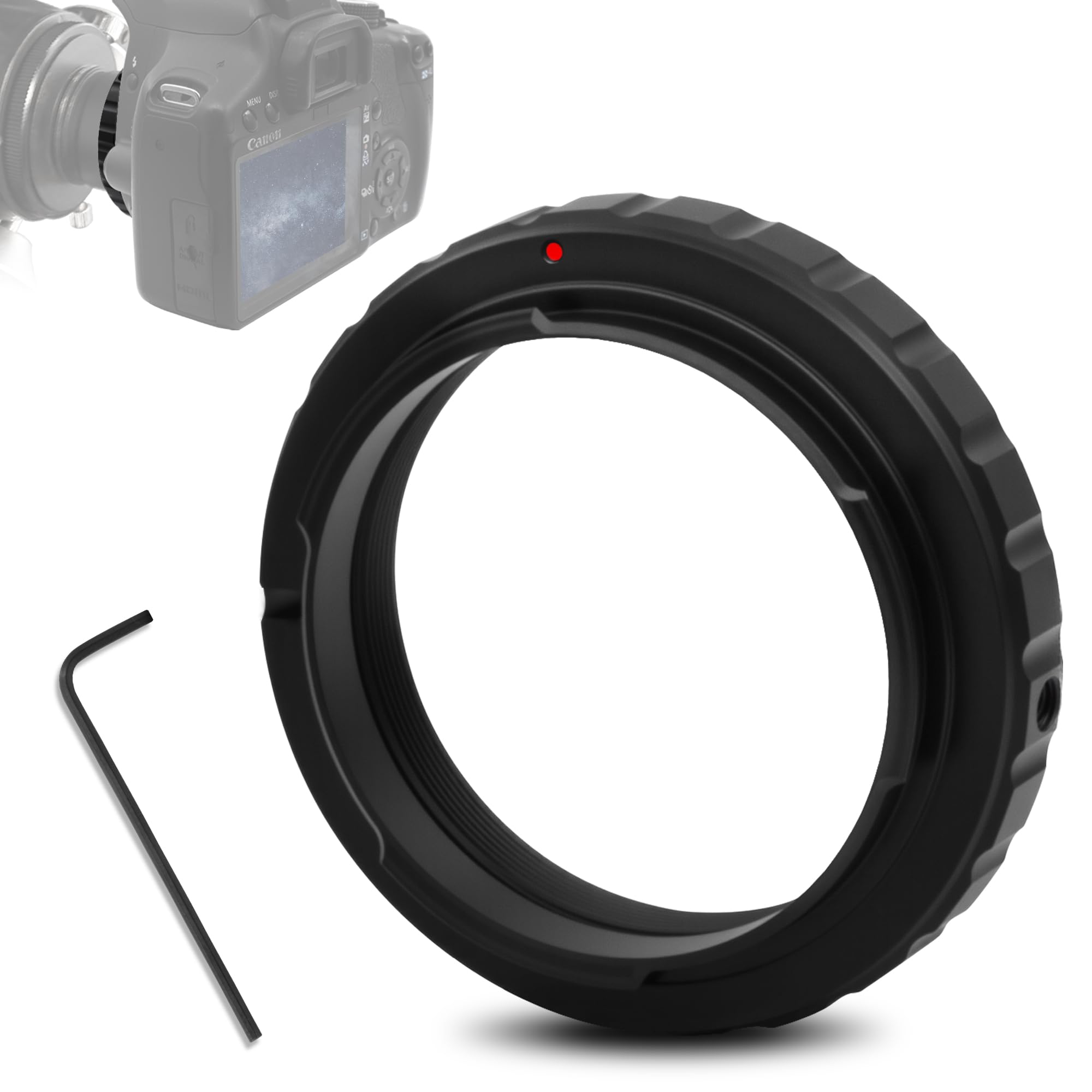 Astromania M42 T2 T Ring Telescope Photo Adapter for Astrophotography, Metal Telescope Camera Accessories Compatible with 42mm Pentax-K SLR/DSLR