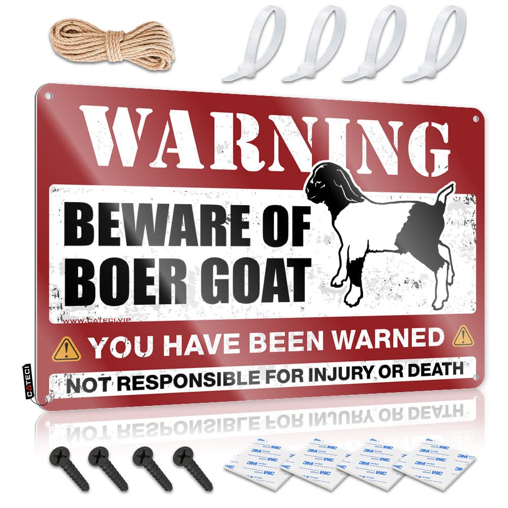 Metal Signs For Home Decor Beware Of Boer Goat Tin Sign Tin Sign Metal Little Man Cave Sign(20X30CM)