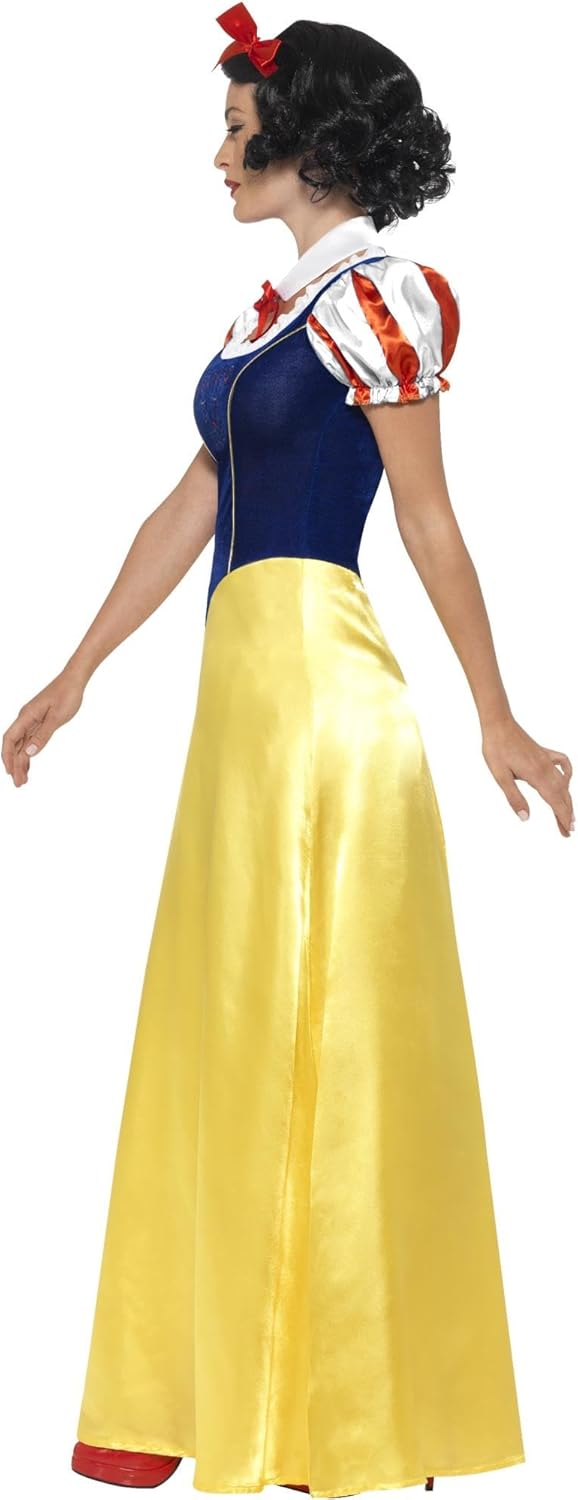 Smiffys Women's Princess Snow Costume, Dress, Collar and Headband, Wings and Wishes, Serious Fun, Size 14-16, 24643