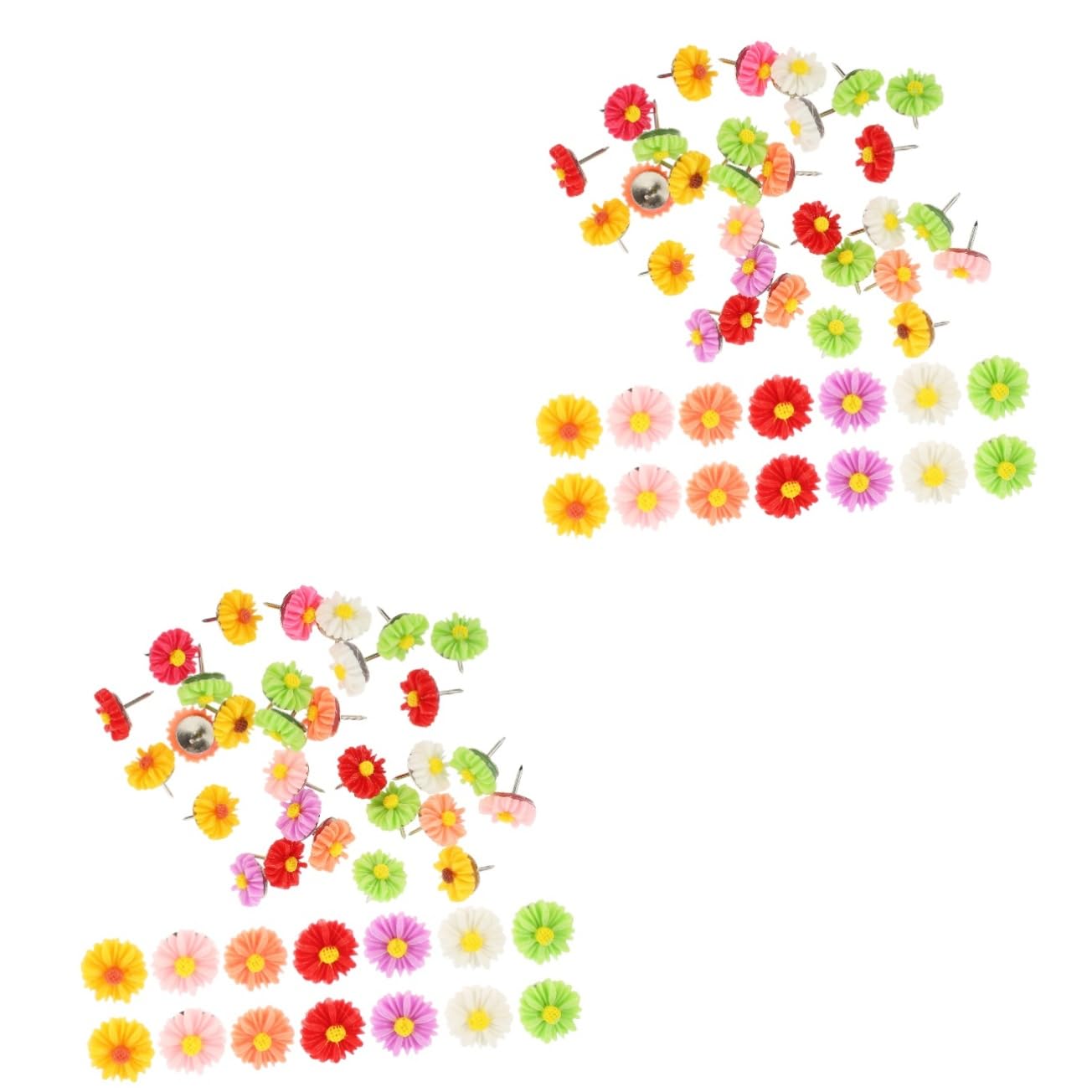 SHINEOFI 120piezas Pushpins Forma De Margarita Chinchetas De Colorida para Decoración De Mapas y Accesorios De Oficina Multifuncionales y Prácticas