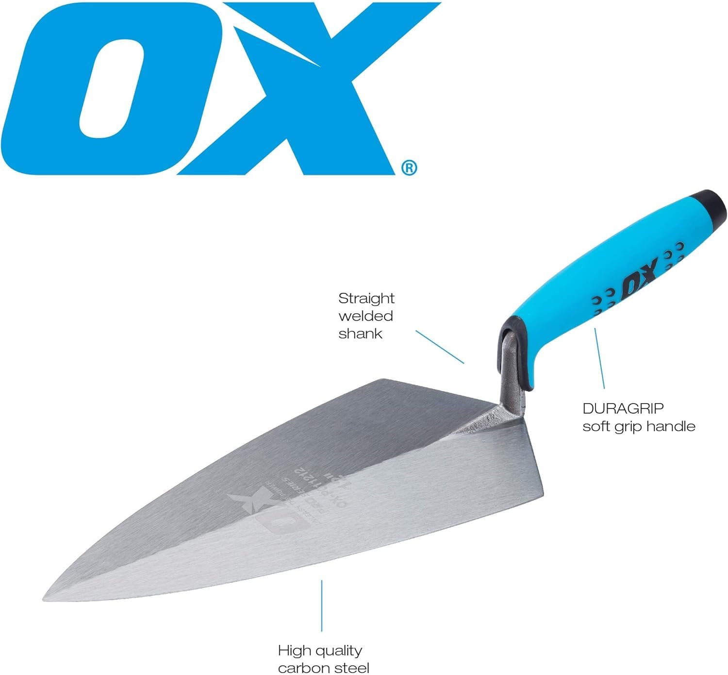 OX Pro Series - Paleta de albañil, 11", color azul y plateado