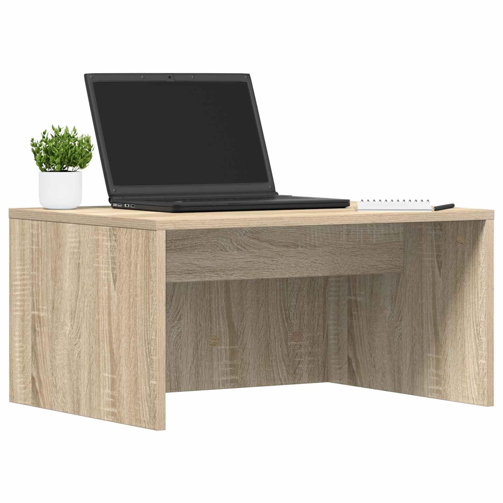 Stół ścienny z dębu Sonoma z materiału drewnopochodnego, 60 x 45 x 30 cm, montowane na ścianie, biurko do domu, laptopa, komputera, do nauki, biura i małych pomieszczeń, łatwa w pielęgnacji