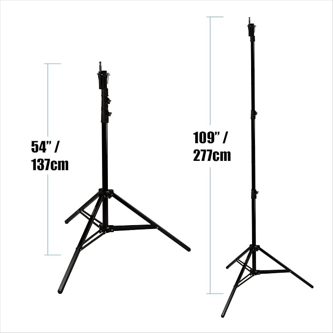 Soporte para luces de acero pesado 9ft 2 piezas con bolsa miniatura 4