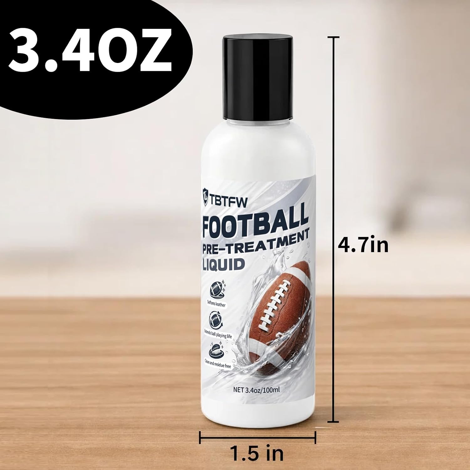 TBTFW Football Prep Conditioner, Cleans and Restores Surfaces, Gentle Softening, Used for Football Surface Treatment(3.4oz)