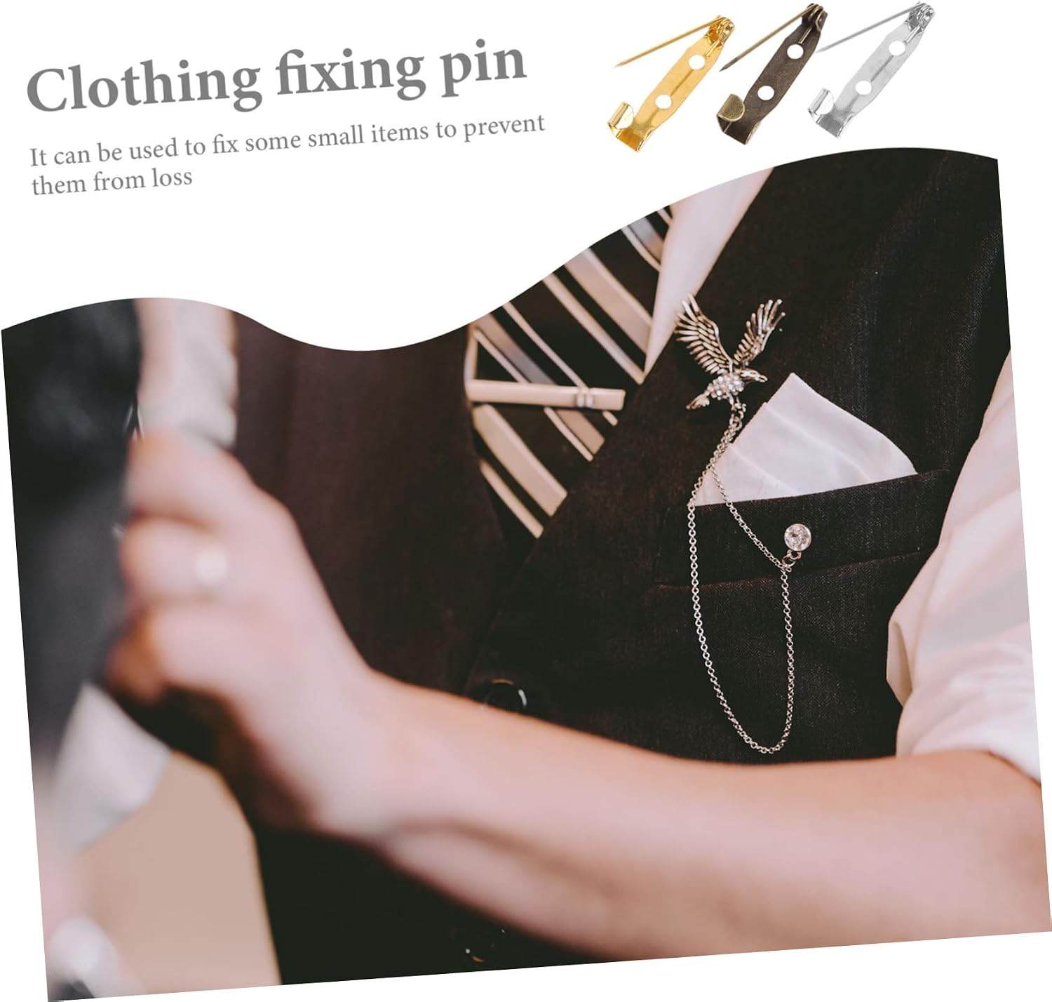 STOBOK 750pcs DIY Jewelry Making Bar Pins Women Vintage Pin Backs Sturdy Metal Safety Clasps for Brooches Corsage Name Badges