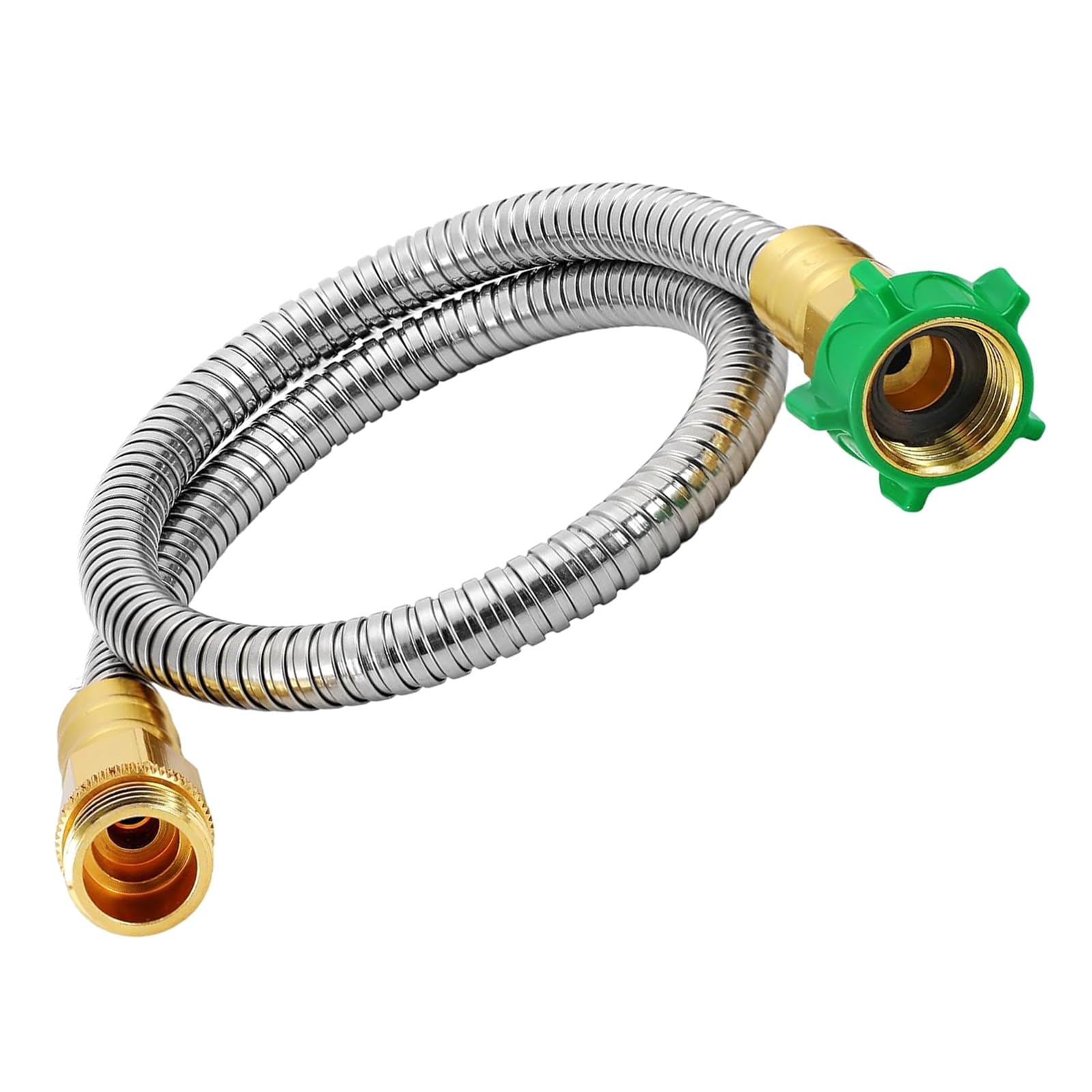 5ft Short Garden Hose Extender with Female to Male Connector Stainless Steel Garden Leader Hose Flexible Water Hoses Stainless Steel Garden Leader Hose