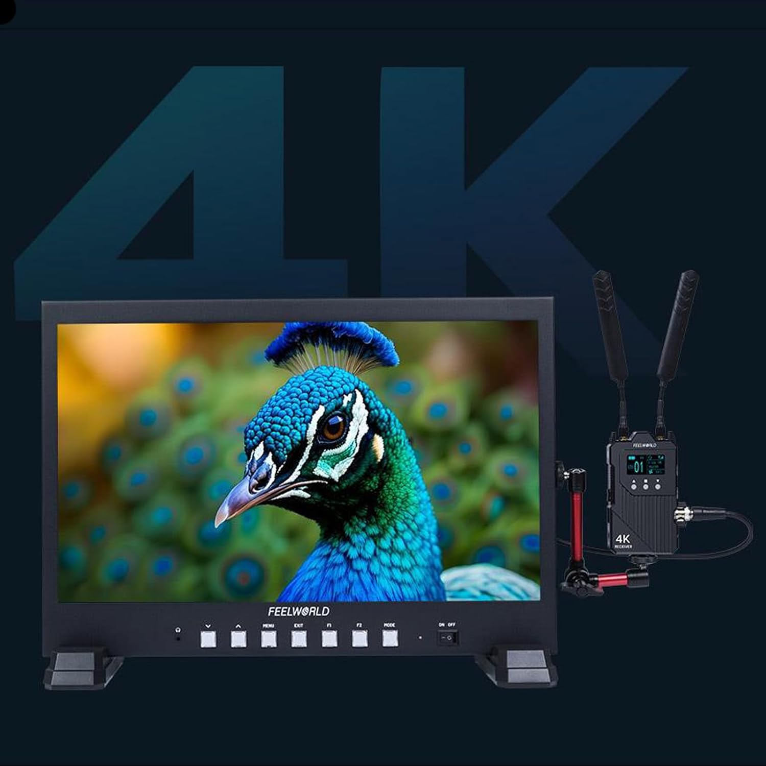 FEELWORLD WT1S 4K Wireless Video Transmission | SDI+ Dual HDMI | 1000ft & 0.08s Low Latency | Full-Duplex Intercom | Direct OBS/VLC Streaming | 1 to 4 Receivers