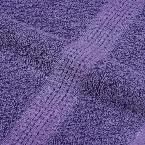 Juego de 2 toallas para sauna Mangloder Frogn de algodón lila de 80 x 200 cm 7