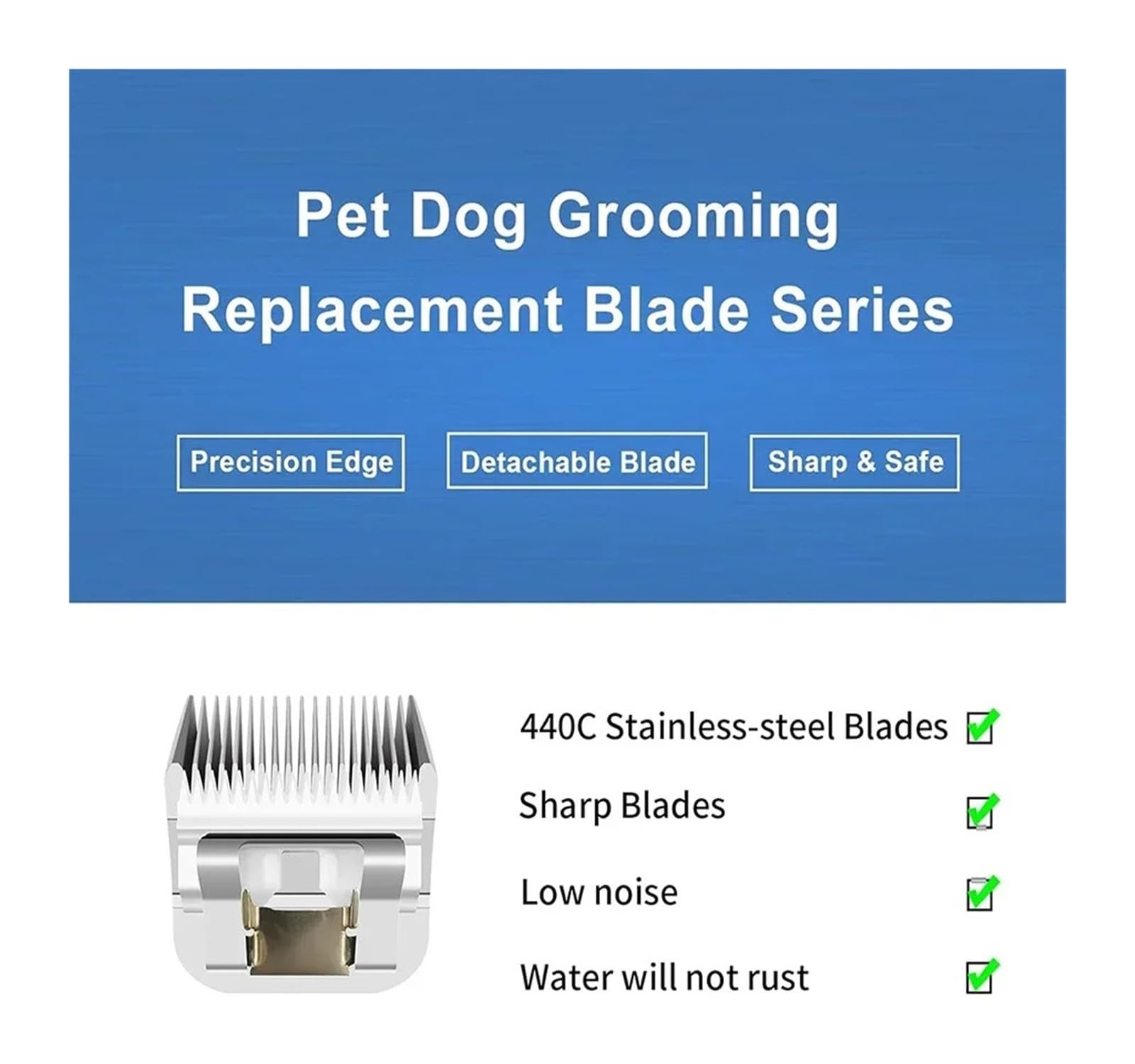 Lama In Ceramica for Animali Domestici Staccabile Da 5/8 "HT, Compatibile Con Andis, AG, AGC, AGP, AGRC, Compatibile Con Wahl, Clipper Serie KM, Dimensioni: 3/4" 16 Mm(3FC)