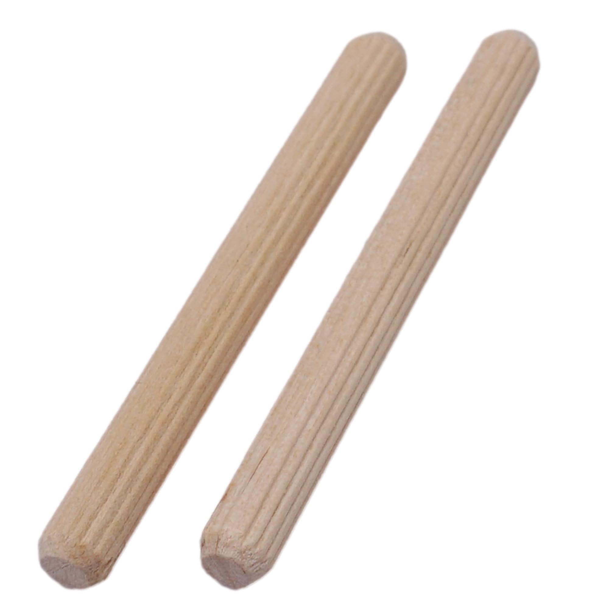 SKIR'CO (50 pcs) Wooden Dowels 6 x 60 mm, Grooved Wood Plugs, Ribbed Pins for Furniture Grooved Dowels