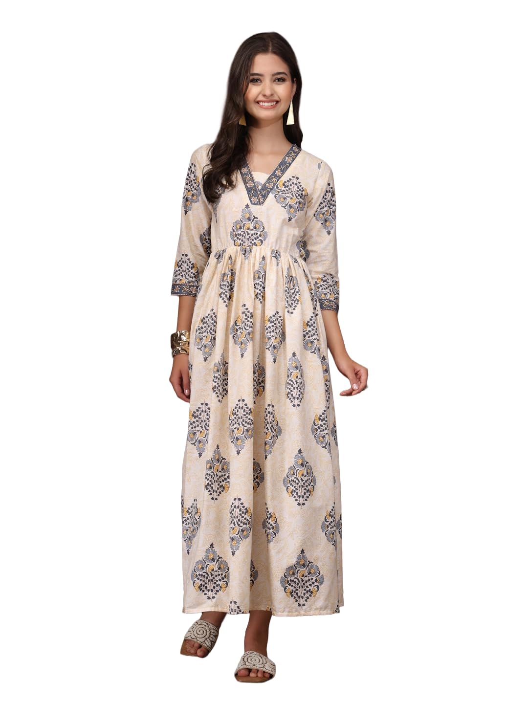 daevish Deavish Women Rayon Printed Full Length Fit & Flared Western Maxi Dress | Maxi Dress for Women-picture-33