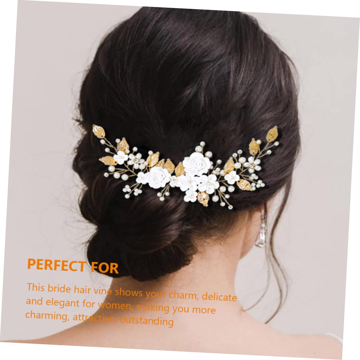 VICASKY 5 Pièces Accessoire Cheveux Mariage Femme Fleur Argentée Élégant pour Mariée Délicate et Chic