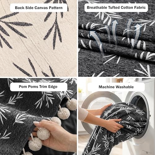 Image of Story@Home Chenille Sofa Mat 76x178Cm & Arm Rest Covers | Anti Slip 3 Seater Sofa Cover for 1 /2 /3 Seater & L Shape Sofa Cover | Measure Your Sofa & Create Your Own Customized Set - Slate & Snow