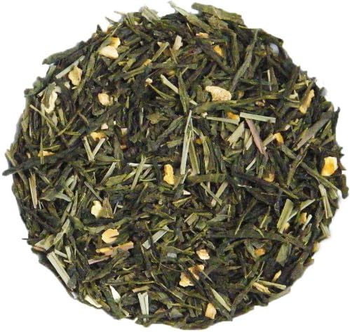 Simpli-SpecialSencha Lemon Ginger Green Loose Leaf Tea 20g in Resealable Pouch | Warm Soothing Lemongrass and Ginger Root | Fine Hunan Province Japanese Style Sencha Tea with Dried Fruit